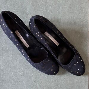 Vintage Perry Ellis Women's Navy Star Flats size8